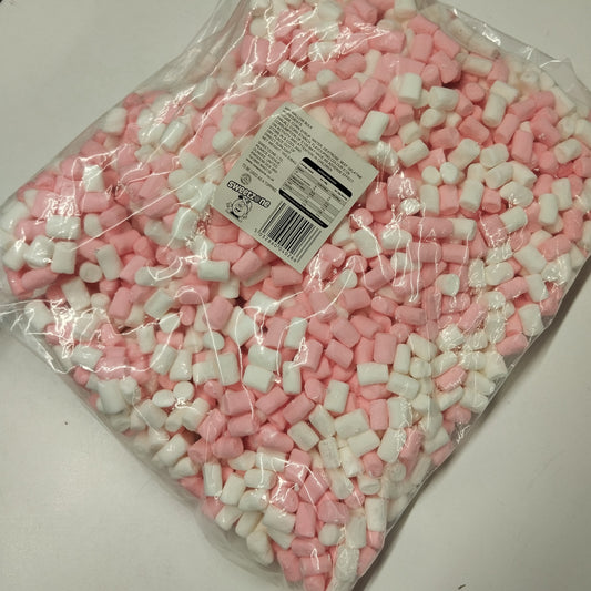 1kg Bag of Pink and White Mini Marshmallows
